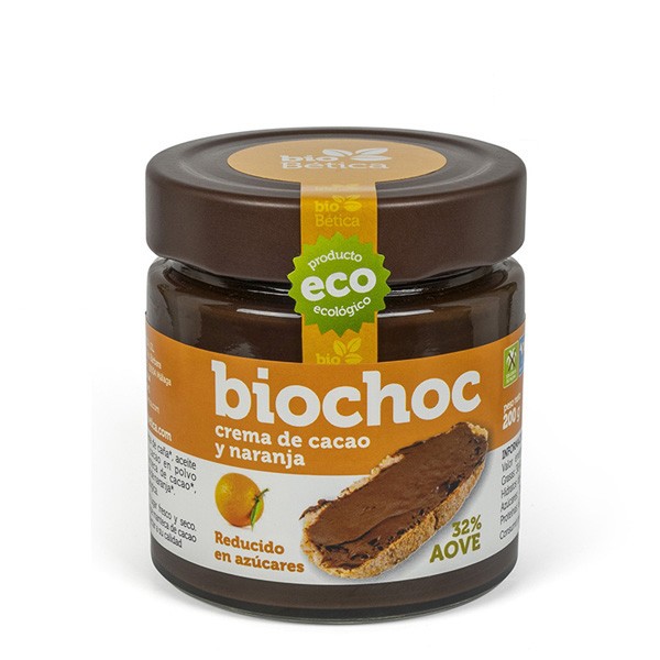 Biochoc crema de cacao y naranja 200gr