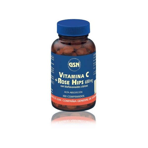 Vitamina C Rose Hips 100 comprimidos