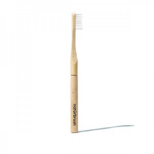 Cepillo dental de bambú con cabezal renovable color natural