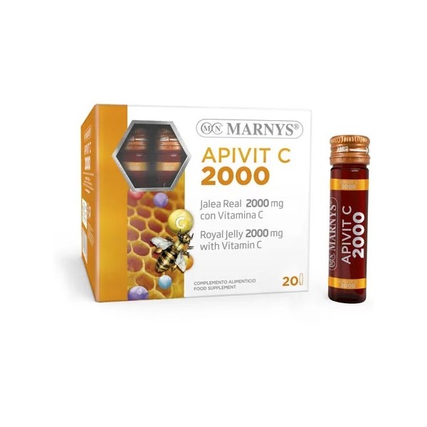 Apivit C 2000 mg. 20 ampollas