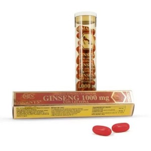 Ginseng con lecitina 1000 mg. 30 perlas