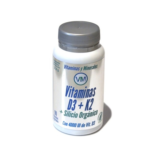VM Vitaminas D3 + K2 + Silicio orgánico 90 cápsulas