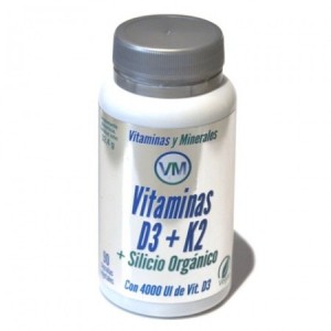 VM Vitaminas D3 + K2 + Silicio orgánico 90 cápsulas