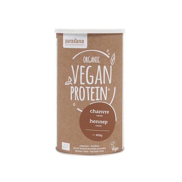 PROTEINA VEGANA 44% DE CAÑAMO CON CACAO 400 g