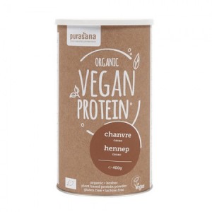 PROTEINA VEGANA 44% DE CAÑAMO CON CACAO 400 g