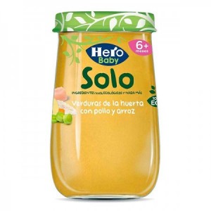 Potito de verduras de la huerta con pollo y arroz Bio 190gr.