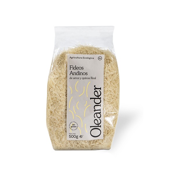 Fideos Andinos de arroz y quinoa bio 500gr