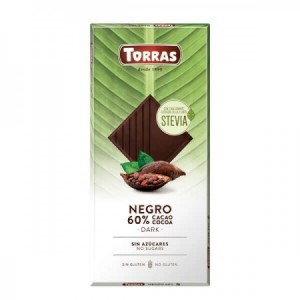 Chocolate negro 60% con stevia 100gr