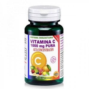 Vitamina C pura 1000 mg. 40 cápsulas