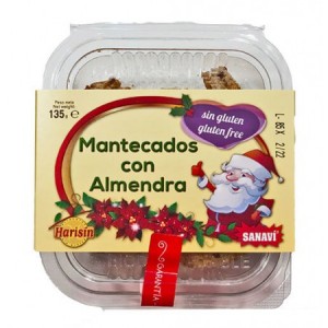 Mantecados de Almendra Sin Gluten 135 Grs.