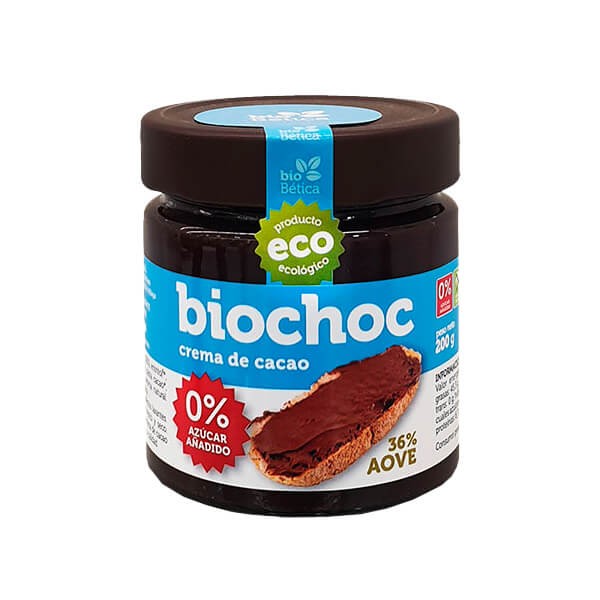 Biochoc Crema de Cacao Natural 0% Azúcares Añadidos 200grs