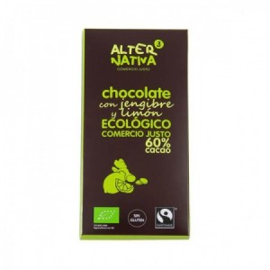 Chocolate con Jengibre y Limon 60% de Cacao