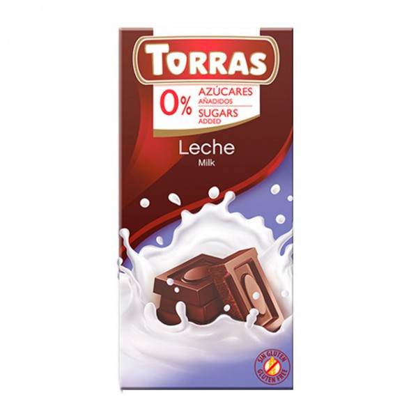 Chocolate con leche sin azúcares añadidos 75gr