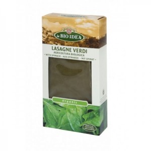 Pasta con espinacas laminada para lasaña bio 250 grs.