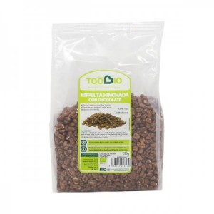 Espelta hinchada con chocolate bio 250 grs.