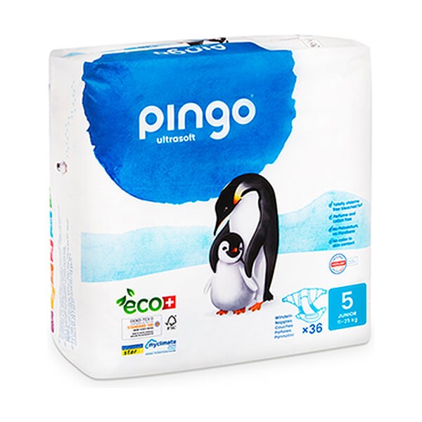 Pañales ecológicos T5 12-25 kg 36 unidades