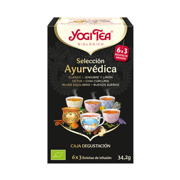 Selección infusiones ayurvédicas 6 tipos 18 filtros