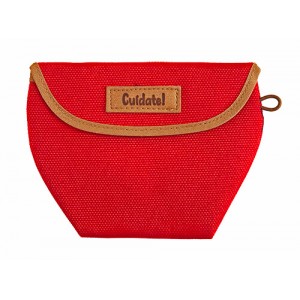 Funda para mascarilla "Cuidate" niño Roja