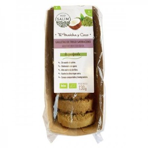 Galletas de trigo sarraceno, matcha y coco 130gr