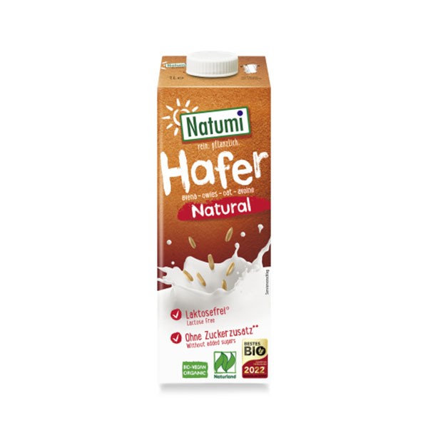 Bebida de avena natural bio 1L