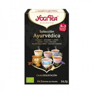 Selección infusiones ayurvédicas 6 tipos 18 filtros