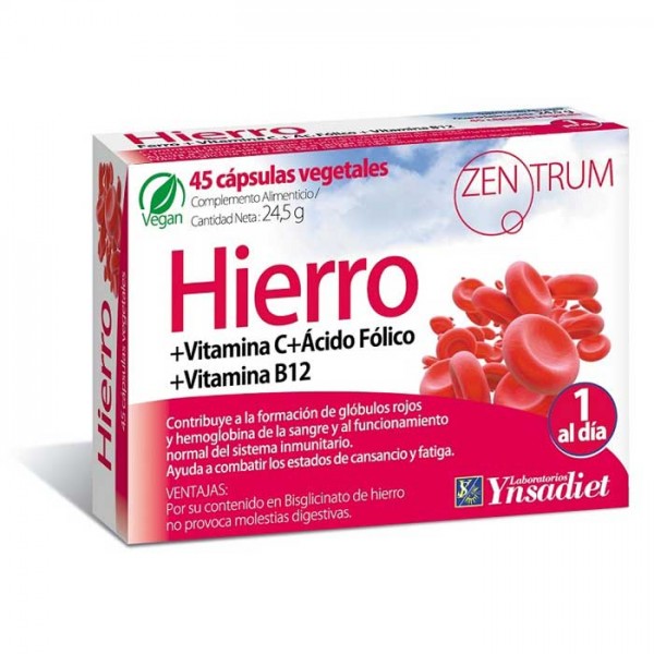 Zentrum Hierro 45 cápsulas