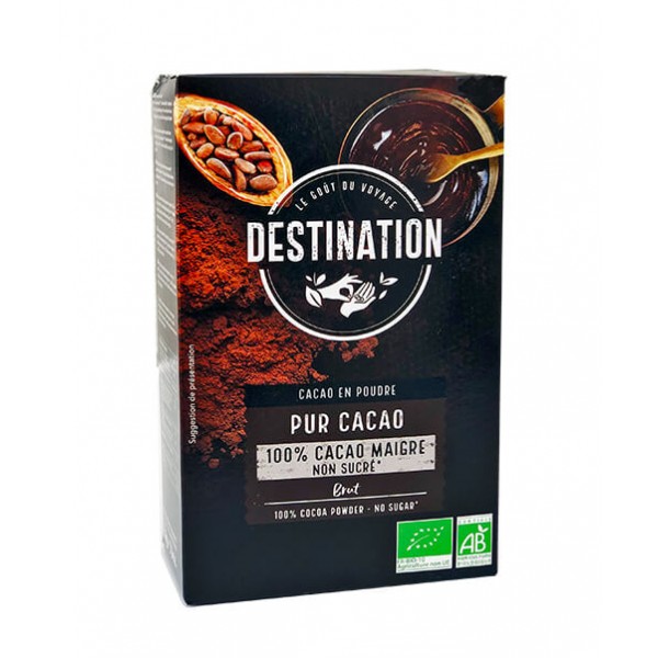CACAO PURO CACAO MAGRO 10-12% MG DESGRASADO SIN AZUCAR 250 Gr.