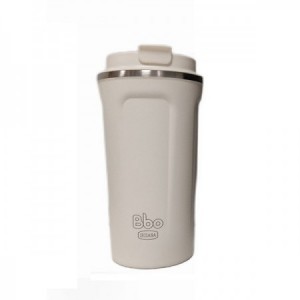 Vaso termo de acero inoxidable color blanco