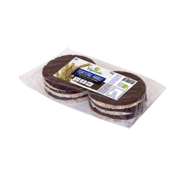 Tortitas de arroz con chocolate negro Bio