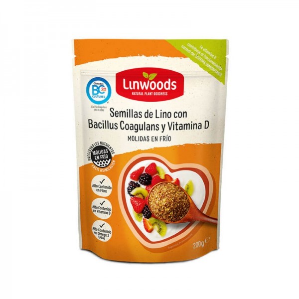 SEMILLAS MOLIDAS DE LINO CON PROBIOTICOS Y VITAMINA D 200 Grs.