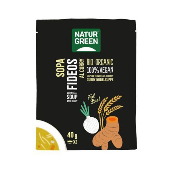 Sopa de fideos al curry bio 40 g