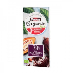 Chocolate negro 79% bio sin azúcares añadidos 100gr