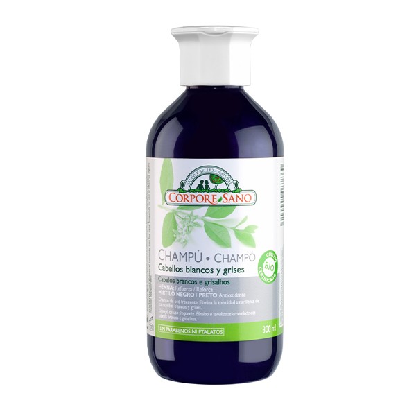 Champú a la henna cabellos grises y blancos bio 300ml