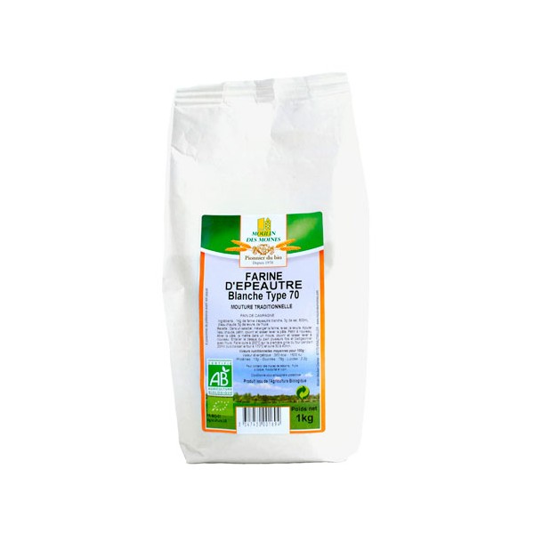 HARINA DE ESPELTA BLANCA T70 1KG BIO