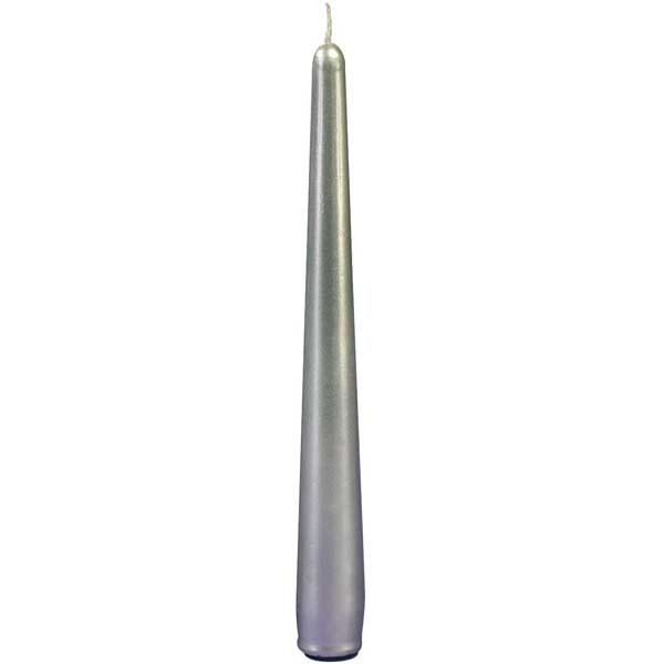 Vela plateada cónica 24cm