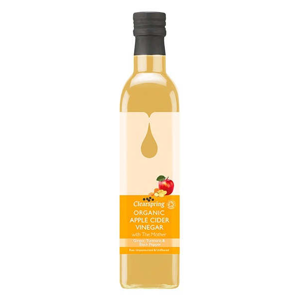 Vinagre de Manzana con Madre, Jengibre, Cúrcuma y Pimienta 500 ml.