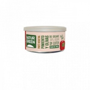 Paté de pimiento y olivas negras bio 125 gr