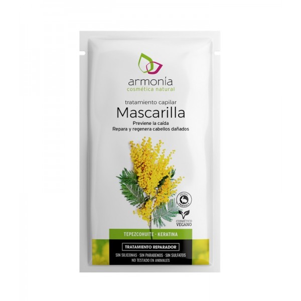 Mascarilla capilar de Tepezcohuite monodosis