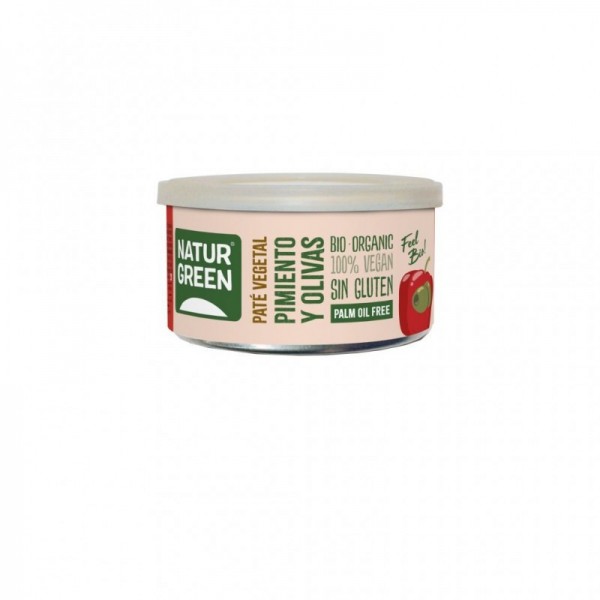 Paté de pimiento y olivas negras bio 125 gr