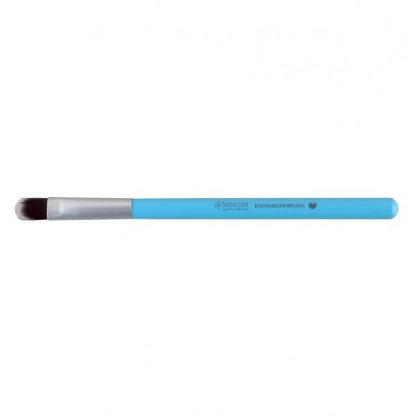 Pincel vegano para sombra de ojos color celeste