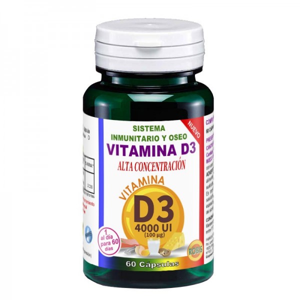 Vitamina D3 4000 UI 60 cápsulas