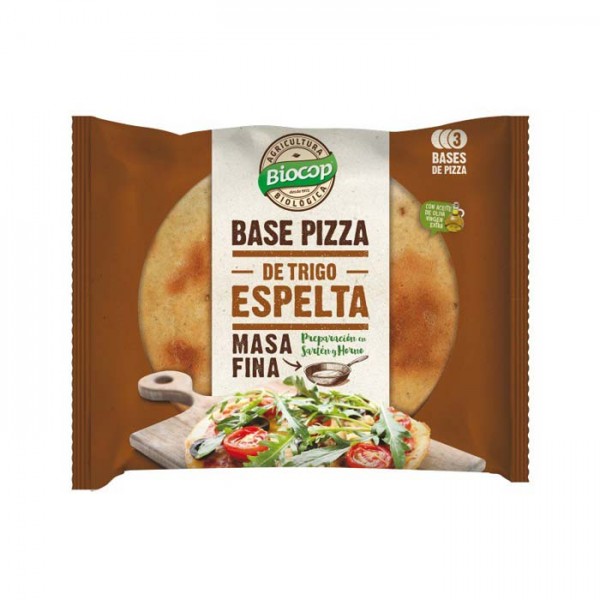 Bases de pizza de espelta masa fina 3 unidades