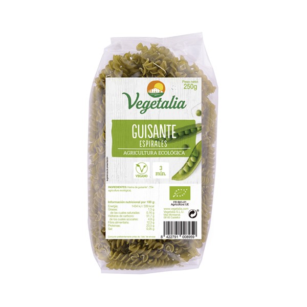 Espirales de guisante bio 250gr