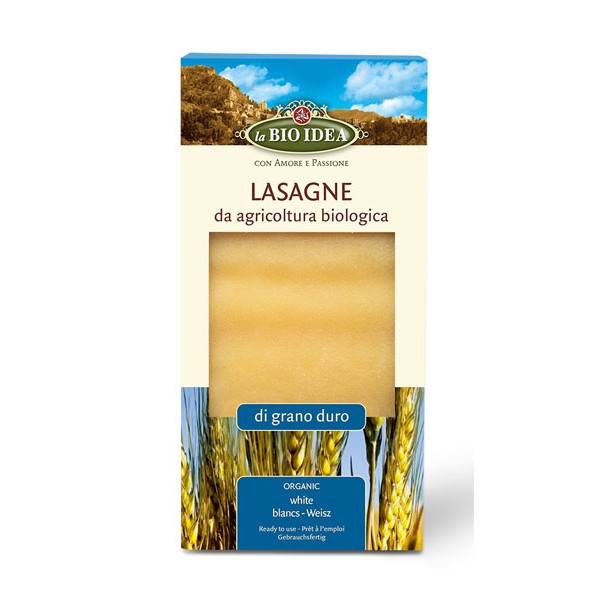 Pasta blanca laminada para lasaña bio 250g