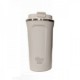 Vaso termo de acero inoxidable color blanco