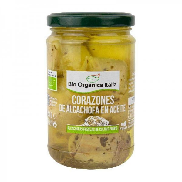 Corazones de alcachofa en aceite bio 280gr