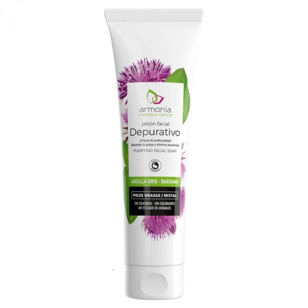 Jabón facial de arcilla gris a la bardana 150ml