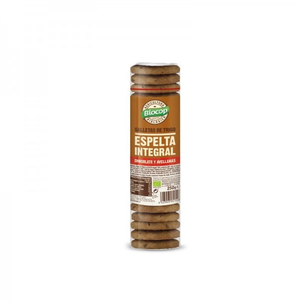 Galletas de espelta integral con chocolate y avellanas 250 g