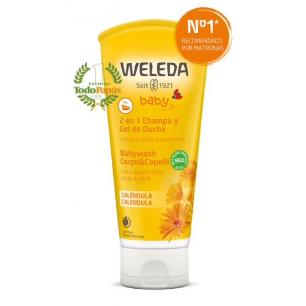 CHAMPÚ Y GEL DE DUCHA DE CALÉNDULA PARA BEBE 200 Ml.