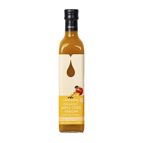 Vinagre de Manzana con Madre, Jengibre, Cúrcuma y Pimienta 500 ml.